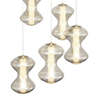 Каскадная люстра *45*-200 см, 1*LED, 28W, 3000K, ST-Luce Spine SL6136.233.01, золотой
