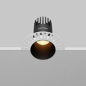Встраиваемый светильник DL120-10W-2.7K-TRS-B **-9,7 см, *LED*10W, K, Maytoni technical Dip DL120-10W-2.7K-TRS-B, Черный, вр 5,8 см