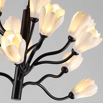 Люстра 60 см, 18*G4 LED*5W Odeon Light Gardi 5090/15, черный матовый