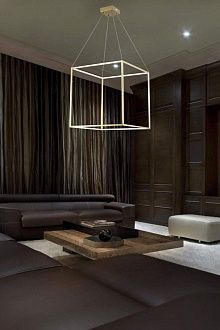 Люстра 65*65*120 см, 12 лент.*LED*80W, K, Lucia Tucci Exo EXO 3350.640 gold, золотой