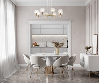 Светильник 112 см, Maytoni Vision MOD411PL-08G, золото