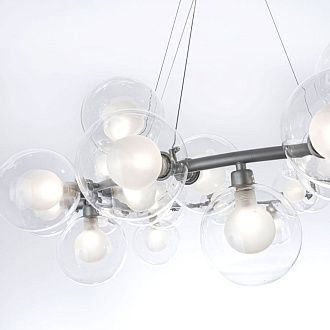Подвесной светильник 95*80/110 см, 32*G9 MODESTYLE MS.6030.32 SL серебро