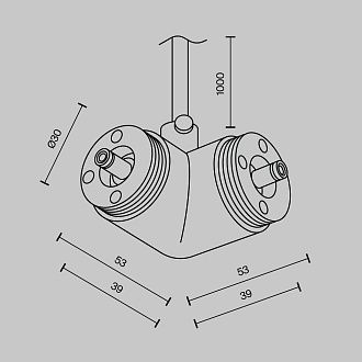 Угловой коннектор с вводом питания Maytoni Shelf CA014LC-P-B, черный
