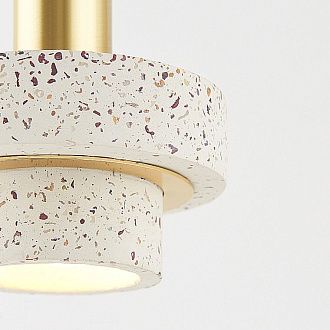 Подвесной светильник CADIS Терраццо 15*15*23 см, 1*E14*40W, ImperiumLoft CADIS01, Чёрный, Золотистый, Серебристый