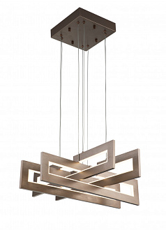 Подвесной светильник 600*600*224/1424 мм, 4*LED 80W 3000-6000K коричневый Indigo Realta V000010L, 14004/4P Brown