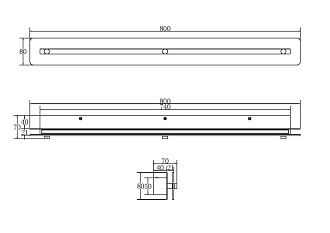 Бра 80*7*8 см, LED*23W, 3000 К, Maya P091WL-L21G3K Maytoni, Золото