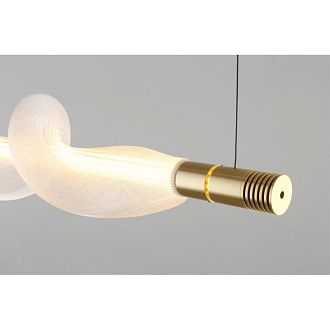 Подвесной светильник 100*20*60-200 см, 1*LED, 12W, 3000K, Aployt Adilin APL.647.03.12, латунный