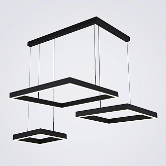 Подвесной светильник 105*150*142 см, LED 172W, 3000 / 6000K, Черный LED4U L91070-800-600-400