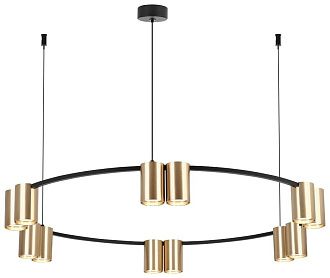 Подвесная люстра 86 см, Velante 471-403-12, черный-золото