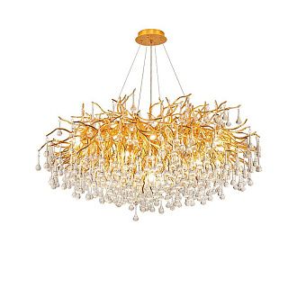 Подвесная люстра Droplet Chandelier circle D80 80*80*55 см, 10*LED*40W, ImperiumLoft 40.2695, Золотистый