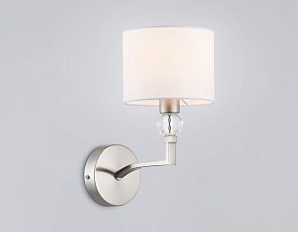 Бра с абажуром и хрусталем 22*14*25- см, 1*E14*40W, K, Ambrella Light High Light LH71125, никель