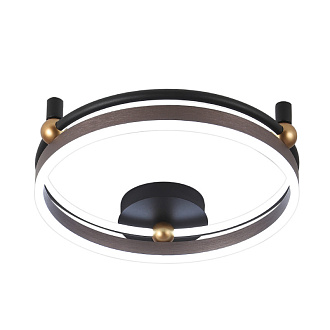 Светильник потолочный 47*10 см, LED*48W 3000-6300K Черный/Кофейный/Золото Crystal Lux FERNANDO PL48W LED COFFEE/BLACK