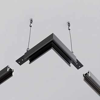 Коннектор 10*10*2,9 см, Maytoni Technical Magnetic track system Exility накладной черный TRAM034CL-41B черный