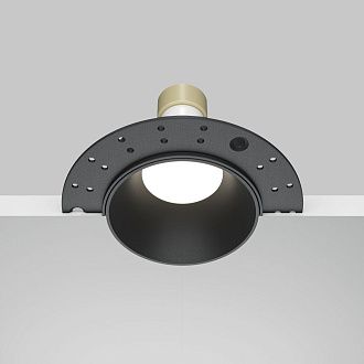 Встраиваемый светильник 10*3 см, вр 7 см, 1*GU10*10W, K, Maytoni Share DL126-GU10-TRS-B, Черный