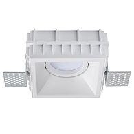 Встраиваемый светильник 9,3*9,3*-4 см, 1*GU5.3*50W, K, Lightstar Domino G214506, белый, вр 9.3 см