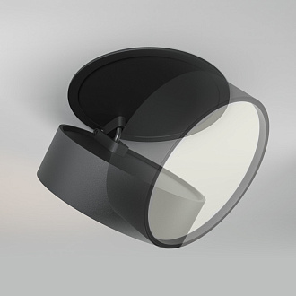 Встраиваемый светильник 12*12*6,6 см, LED, 18W, 3000К, Maytoni Technical ONDA DL024-18W3K-B черный, вр 11,7 см