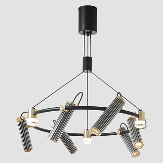 Светильник 80 см, 27W, 3000K, Crystal Lux EXTRA SP9, черный-золото