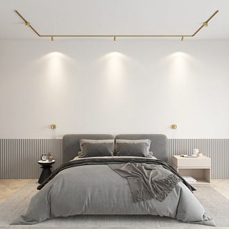 Бра 10,4*6,8 см, 3W, 3000К, Denkirs SHINE WALL DK5072-SB латунный