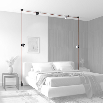 Светильник на шине 10*10,7 см, LED * 12W, 4000K, Denkirs Belty Spot DK5542-BK, черный