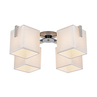 Люстра потолочная Citilux Стенли CL465141 Хром/Бежевый, диаметр 59 см, 4 Е27 х 75W