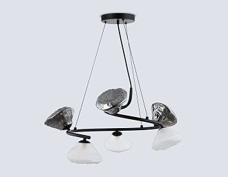 Подвесная люстра **35-115 см, 6*G9*40W, K, Ambrella Light High Light LH15003, черный