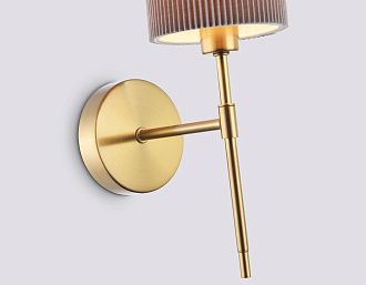 Бра с абажуром 19*11*34- см, 1*E14*40W, K, Ambrella Light High Light LH72385, латунь