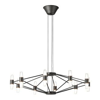 Люстра подвесная *80*45-150 см, 20*led*3W, 4000K, Lussole Hopkins LSP-7408, черный