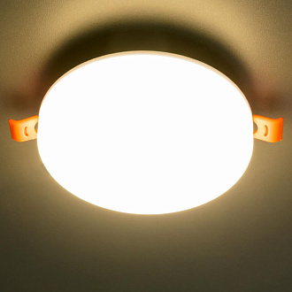 Встраиваемый светильник 12 см, 15W, 3000K Citilux Вега CLD5315W белый, вр 5,5-9,5 см