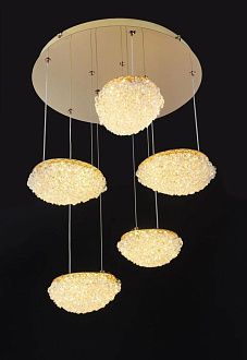 Люстра NE154-5, D450 / H190 LED, 150W, 3000/4000/6000K, Alva Donna, Золото