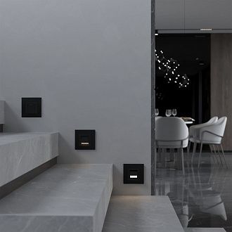 W1154708 Поворотная встраиваемая LED подсветка Turn, черный матовый Werkel, 4690389199189