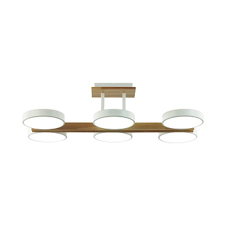 Потолочный светильник 33*65*17 см, 1*LED*72W 3000-4000-6000K Lumion Plato 8030/108CL белый, дерево