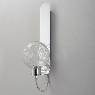 Бра 35 см, 5W, 3000K, Crystal Lux BELLA AP1 CHROME, хром