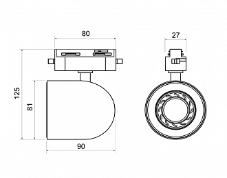 Трековый светильник для однофазного шинопровода Ogma GU10 черный MRL 1005 Elektrostandard