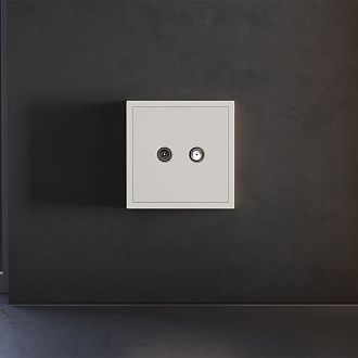 Накладка для розетки телевизионной оконечной TV+SAT, S70, хлопок Voltum VLS001613