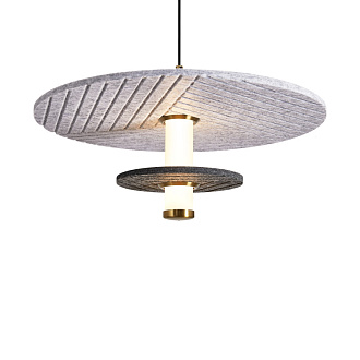 Подвесной светильник 41 см, 10W, 3000K, Freya Acoustic FR5494PL-L9GR, черный