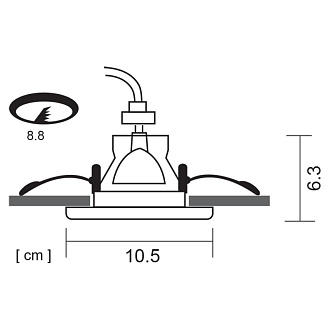 Точечный светильник Arte Lamp A6663PL-1BK черный, вр 9 см
