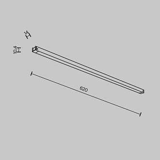 Светильник на шине 62*1,4*4539,2 см, LED, 3000-6000К, Maytoni Technical BASIS TR173-1-16WTW-B черный