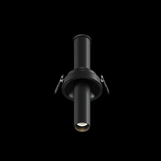 Встраиваемый светильник 3*3*21,6 см, LED, 7W, 3000К, Maytoni Technical Focus T C140RS-L200-7W3K-B черный, вр 7,5 см
