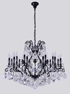 Люстра 100 см, Crystal Lux MAGNIFICO SP19 BLACK/TRANSPARENT Черный