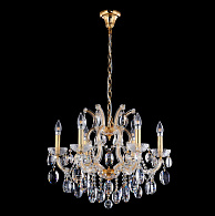 Люстра 63 см, Crystal Lux HOLLYWOOD SP6 GOLD Золотой/Прозрачный