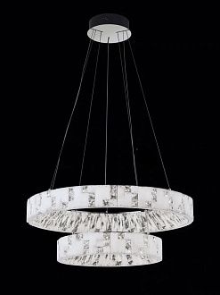 Люстра 8838-800+500 CH, D800*100 + D500*100 / H580 LED, 180W, 3000/4000/6000K, Alva Donna, хром