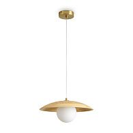 Подвесной светильник 40 см, Freya Albero FR5589PL-01T, латунь-дерево