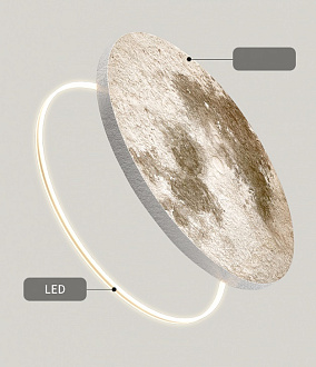 Светильник DZN-15826 ЧЕРНЫЙ D1000/H40/1/LED/38W/4500K COSMOS-MOON 24-03