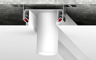 Профиль для создания декоративных ниш в натяжном потолке, алюминий, белый Denkirs Flod DK5850-WH