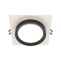Светильник 11 см, GX53, IP20 Maytoni Downlight Hoop DL086-GX53-SQ-WB, белый-черный, вр 9,5 см