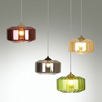 Подвес Odeon Light BINGA 4747/1 диаметр 30 см, Янтарный прозрачный