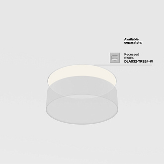 Потолочный светильник 22*6 см, LED 24W 3000K Maytoni Technical Zon C032CL-24W3K-RD-B черный