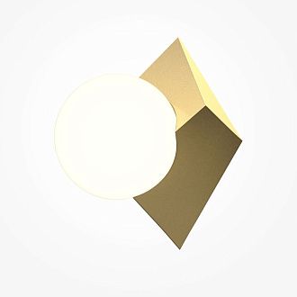 Настенный светильник 22 см, Maytoni Cubeo MOD445WL-01BS, латунь