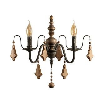 Бра 48 см, Loft IT Chateau 10559W, черный