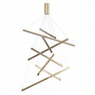 Подвесной светодиодный светильник Odeon Light Cometa 3860/96L Золото, диаметр 95 см